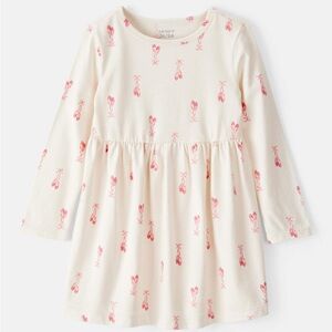 Carter's Cream Dress with Pink Ballet slippers 5t